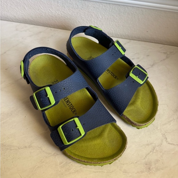 Birkenstock Blue and Green Sandals with Adjustable Straps - Picture 1 of 6